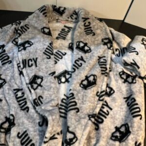 Juicy Couture Gray Robe with Black Logo